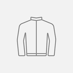 Image showing Biker jacket line icon.