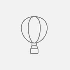 Image showing Hot air balloon line icon.