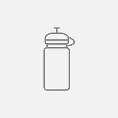 Image showing Sport water bottle line icon.