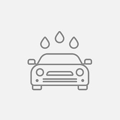 Image showing Car wash line icon.