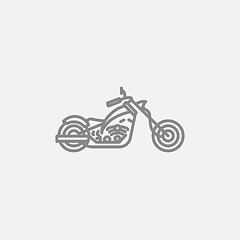 Image showing Motorcycle line icon.