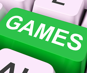 Image showing Games Key Shows Online Gaming Or Gambling