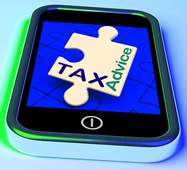 Image showing Tax Advice Phone Message Shows Taxation Help Online