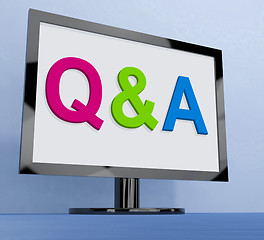 Image showing Q&a On Monitor Shows Questions And Answers Online