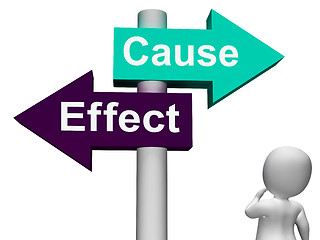 Image showing Cause Effect Signpost Means Consequence Action Or Reaction