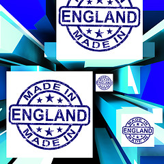 Image showing Made In England On Cubes Shows English Production