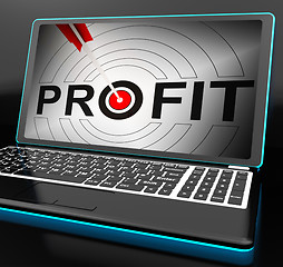 Image showing Profit On Laptop Showing Expected Incomes