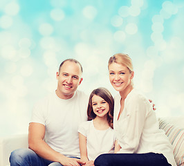 Image showing happy family at home