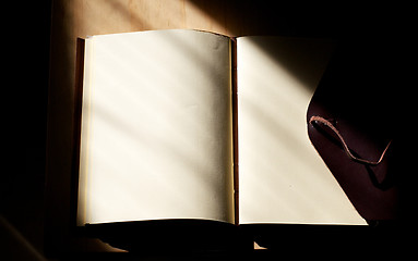 Image showing blank mysterious leather bound journal