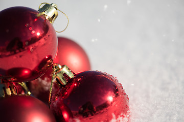 Image showing christmas ball in snow