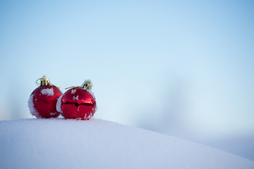 Image showing christmas ball in snow