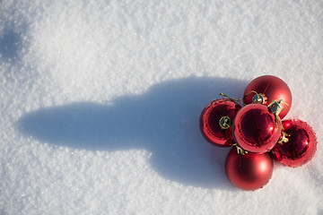 Image showing christmas ball in snow