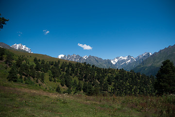 Image showing Hiking in mountain