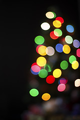Image showing Blurry Chrismas tree background
