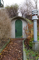 Image showing old door to a secret room