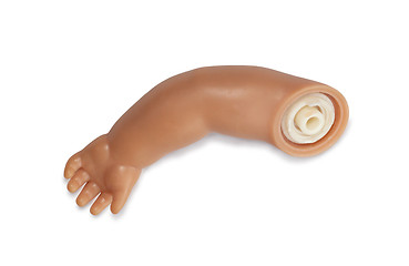 Image showing Separated arm of a doll