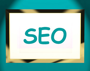 Image showing Seo On Screen Shows Search Engine Optimizing Online