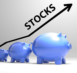 Image showing Stocks Arrow Shows Increase In Worth For Stockholders