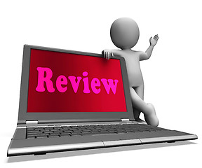 Image showing Review Laptop Means Check Evaluation Or Reassess 