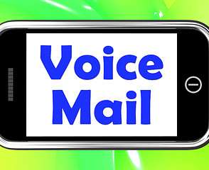 Image showing Voice Mail On Phone Shows Talk To Leave Message