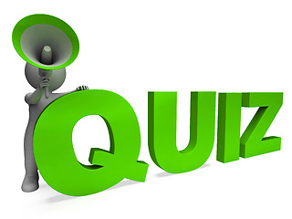 Image showing Quiz Character Means Test Questions Answers Or Questioning