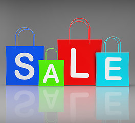 Image showing Sale Bags Show Retail Buying and Shopping