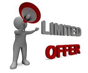 Image showing Limited Offer Character Shows Deadline Offers Or Product Promoti