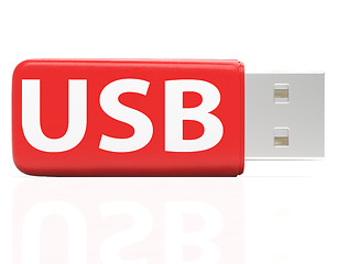 Image showing Usb Flash Stick Shows Portable Storage or Memory