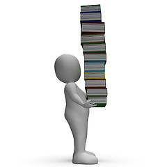 Image showing Student Carrying Books Shows Learning