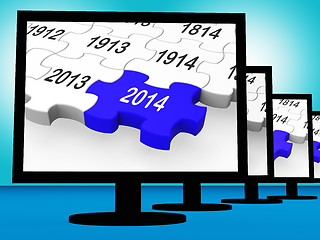 Image showing 2014 On Monitors Showing Forecasting