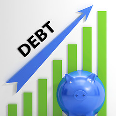 Image showing Debt Graph Shows Bills Deficit And Borrowing