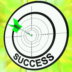 Image showing Success Target Shows Development Ideas And Vision