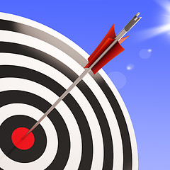 Image showing Bulls eye Target Shows Performance Goal Achieved