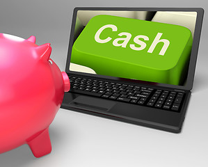 Image showing Cash Key Shows Online Finances Earnings And Savings