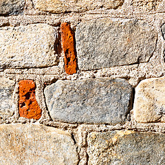 Image showing italy  and cracked  step   brick in    old wall texture material