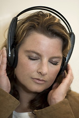 Image showing Girl with headphones