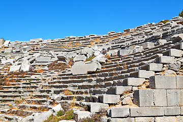 Image showing the  temple  theatre in  asia sky and ruins