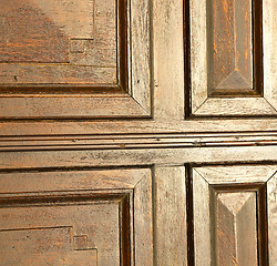 Image showing  red abstract  house door    in italy     the milano old        