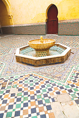 Image showing fountain in morocco africa door palace