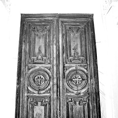 Image showing old door in italy land europe architecture and wood the historic