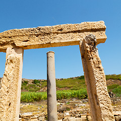 Image showing  in  perge old construction asia turkey the column  and the roma