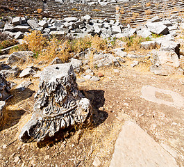 Image showing the old  temple and theatre in termessos antalya turkey asia sky