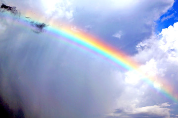 Image showing rainbow and the cloud abstract thailand violet