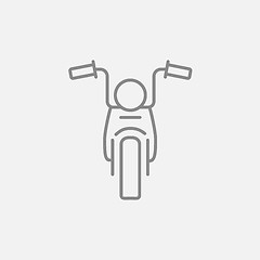 Image showing Motorcycle line icon.