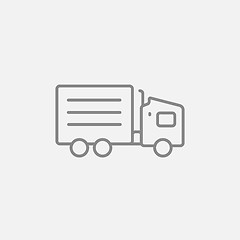 Image showing Delivery truck line icon.