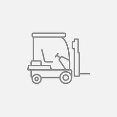 Image showing Forklift line icon.