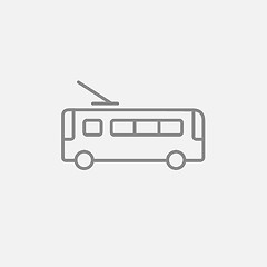 Image showing Trolleybus line icon.