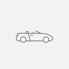 Image showing Convertible car line icon.