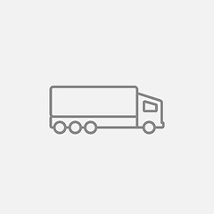 Image showing Delivery truck line icon.