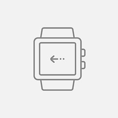 Image showing Smartwatch line icon.